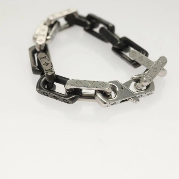 LOUIS VUITTON Bracelet Monogram Chain metal Silver tone - Picture 6 of 9